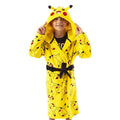 Yellow-Black-Red - Side - Pokemon Childrens-Kids Pikachu Robe