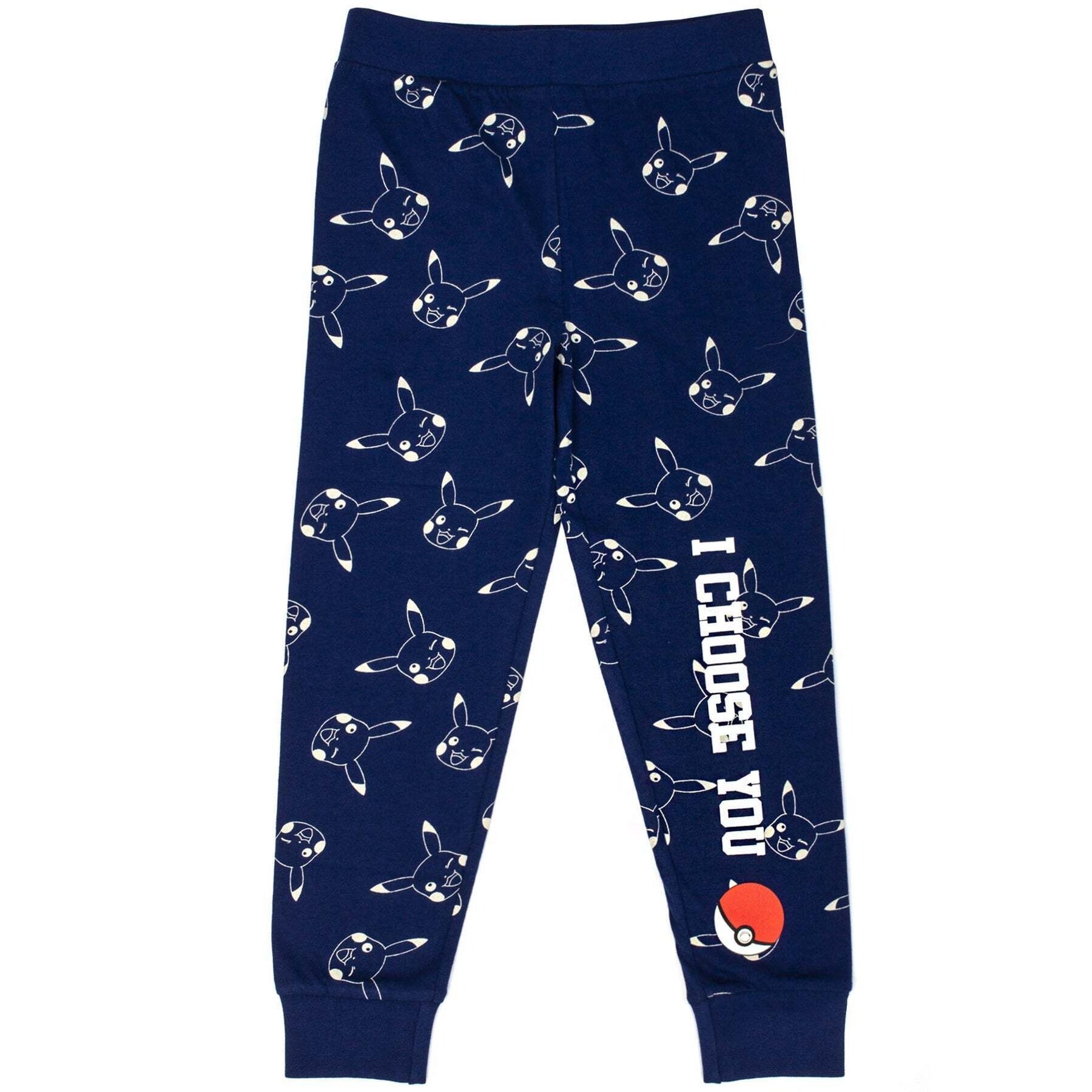 White-Blue-Yellow - Side - Pokemon Boys Characters Pyjama Set