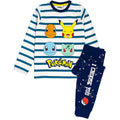 White-Blue-Yellow - Front - Pokemon Boys Characters Pyjama Set