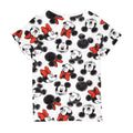 White-Black-Red - Back - Disney Girls Mickey & Minnie Mouse All-Over Print T-Shirt