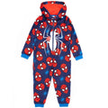 Blue-Red-White - Front - Spider-Man Childrens-Kids All-In-One Nightwear