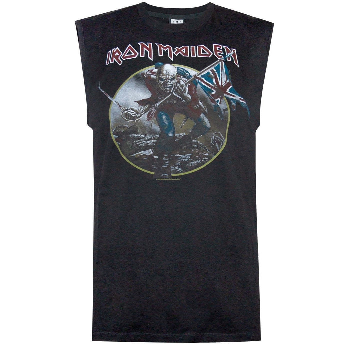 Black-Red - Front - Iron Maiden Mens Amplified Tank Top