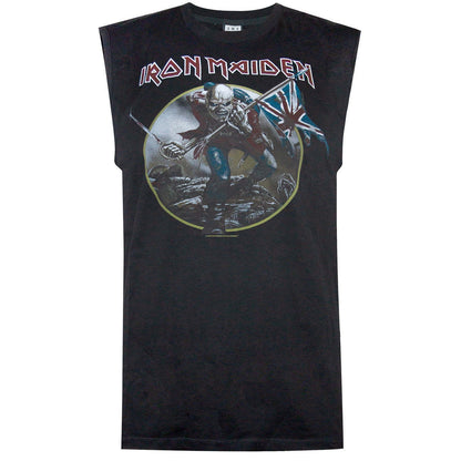 Black-Red - Front - Iron Maiden Mens Amplified Tank Top