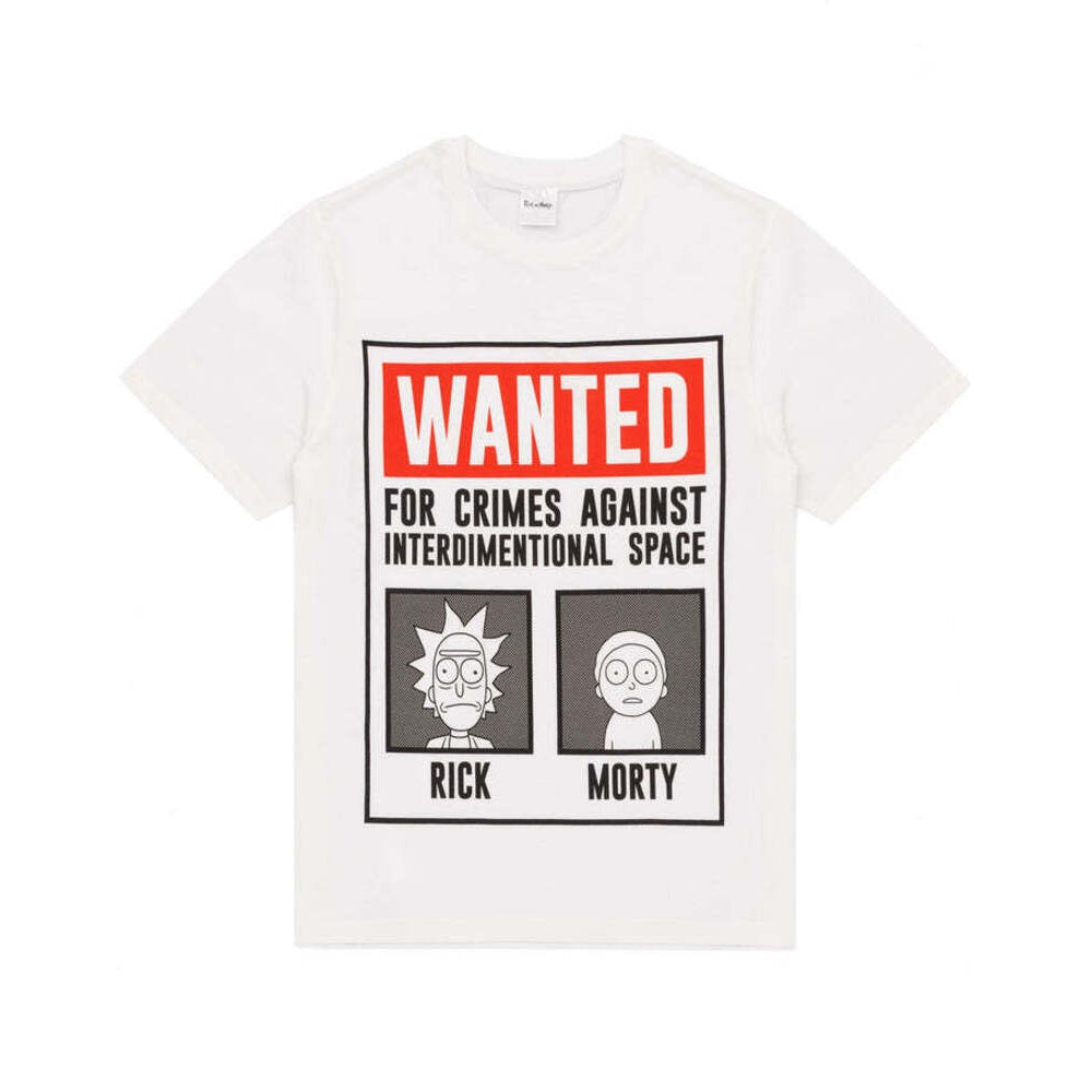 Black-White-Red - Back - Rick And Morty Mens Wanted Poster Pyjama Set