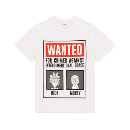 Black-White-Red - Back - Rick And Morty Mens Wanted Poster Pyjama Set