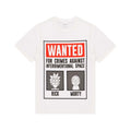 White-Black-Red - Back - Rick And Morty Mens Wanted Poster Pyjama Set