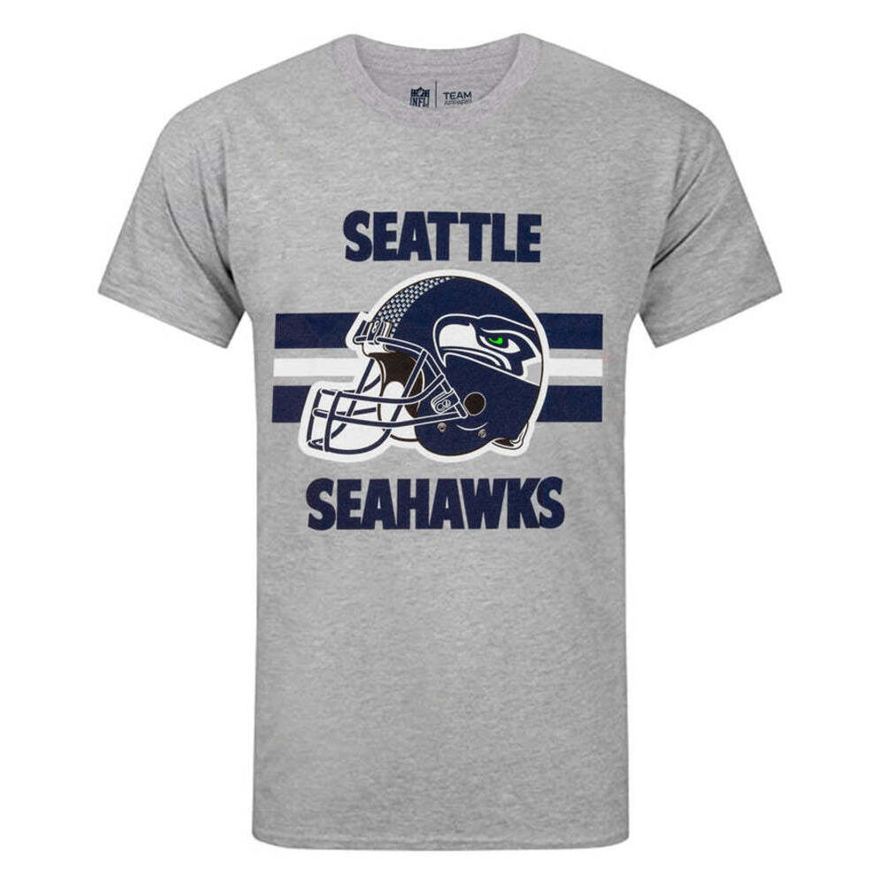 Grey-Black-Navy - Side - Seattle Seahawks Mens Pyjama Set