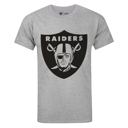 Grey-Black - Side - Las Vegas Raiders Mens Logo Long Pyjama Set