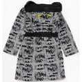 Grey-Black-Yellow - Back - Batman Boys Fluffy Robe