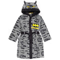 Grey-Black-Yellow - Front - Batman Boys Fluffy Robe