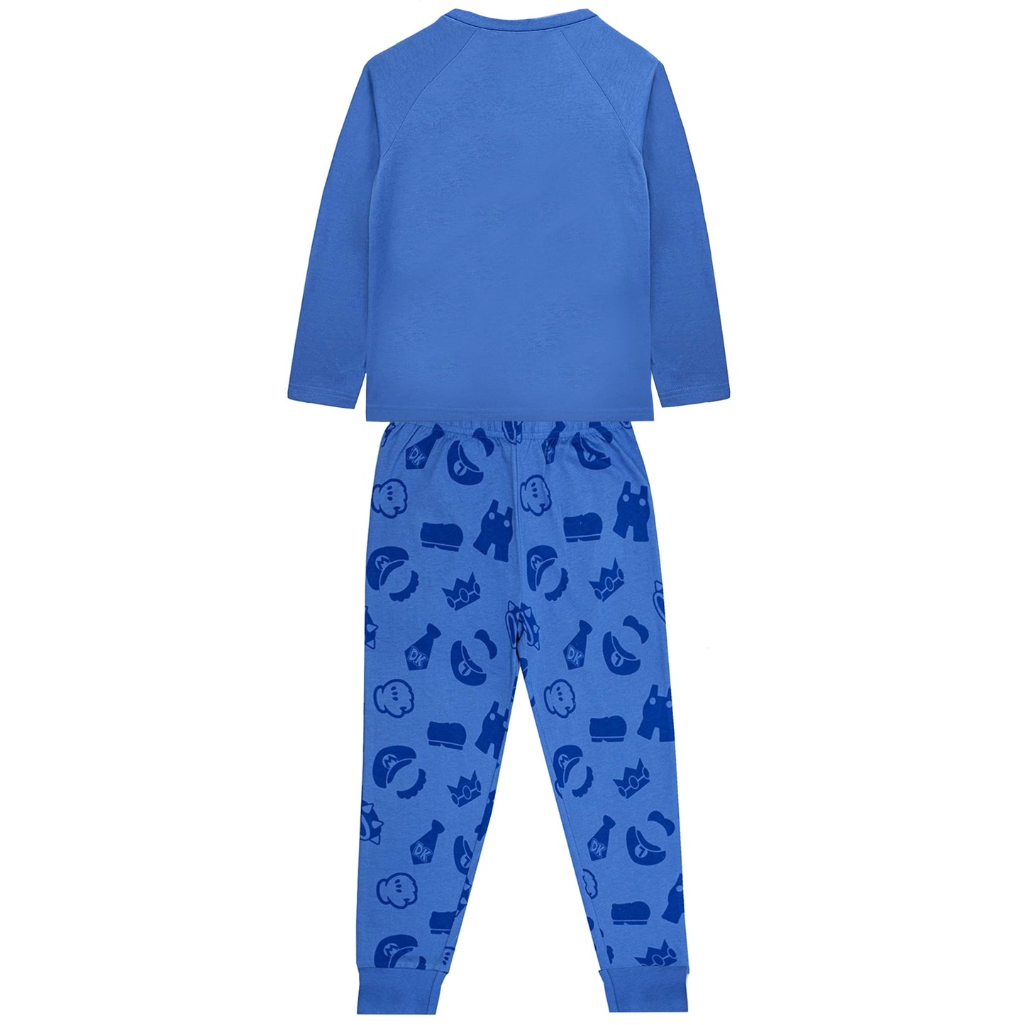 Blue-Green-White - Back - Super Mario Boys Luigi Pyjama Set
