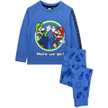 Blue-Green-White - Side - Super Mario Boys Luigi Pyjama Set