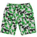 Black-Green-Grey - Side - Minecraft Boys Short Pyjama Set