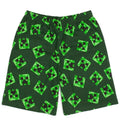 Heather Grey-Green-Black - Side - Minecraft Boys Short Pyjama Set