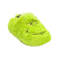 Neon Green-Black - Front - The Grinch Childrens-Kids Soft Slippers