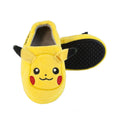 Yellow-Heather Grey-Black - Side - Pokemon Childrens-Kids Pikachu 3D Slippers