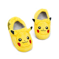Yellow-Heather Grey-Black - Close up - Pokemon Childrens-Kids Pikachu 3D Slippers