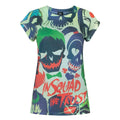 Multicoloured - Front - Suicide Squad Womens-Ladies In Squad We Trust Sublimated T-Shirt