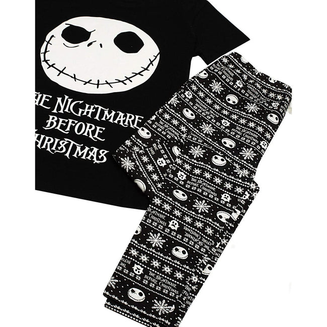 Black-White - Lifestyle - Nightmare Before Christmas Womens-Ladies Jack Skellington Pyjama Set