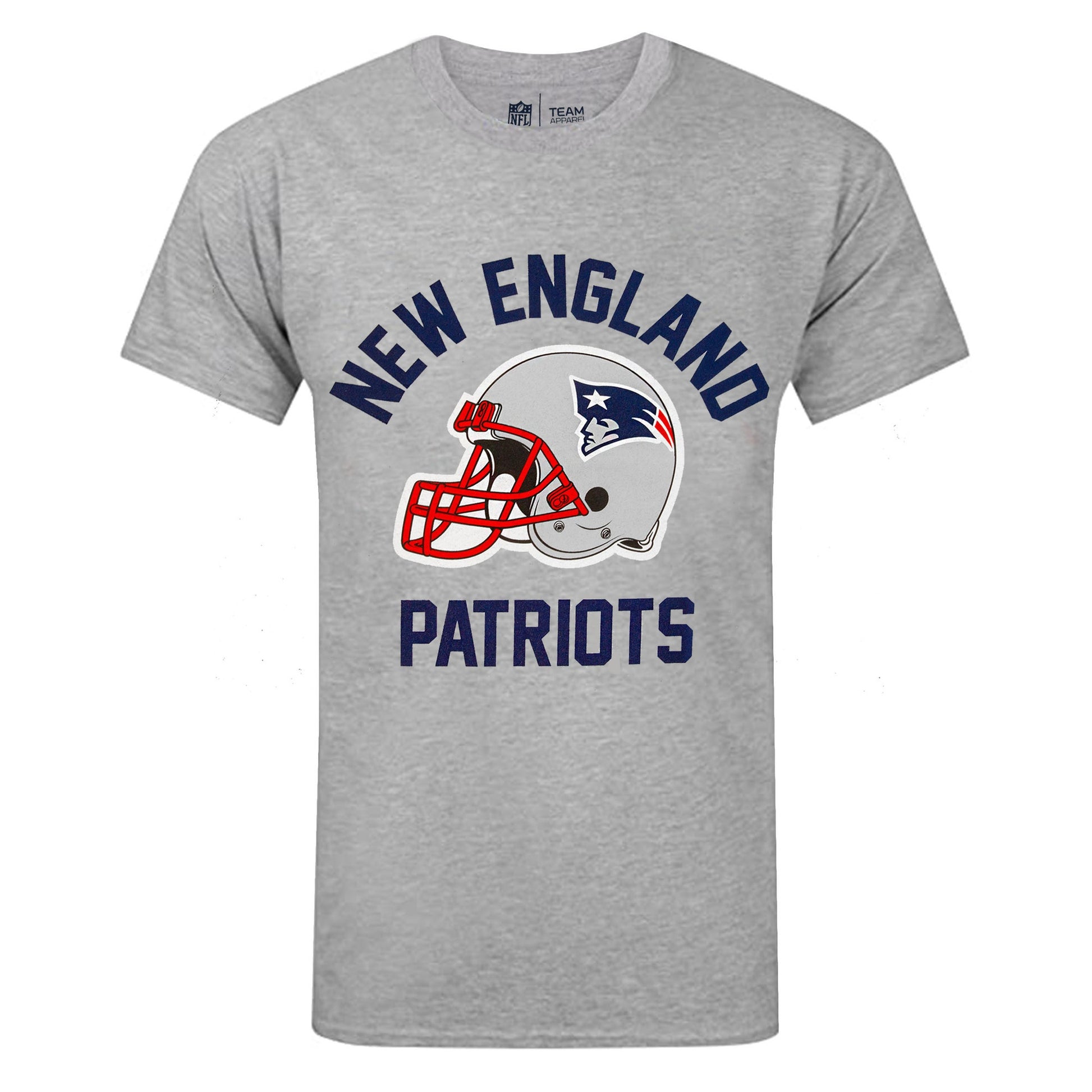 Heather Grey-Black-Navy - Side - New England Patriots Mens Helmet Pyjama Set