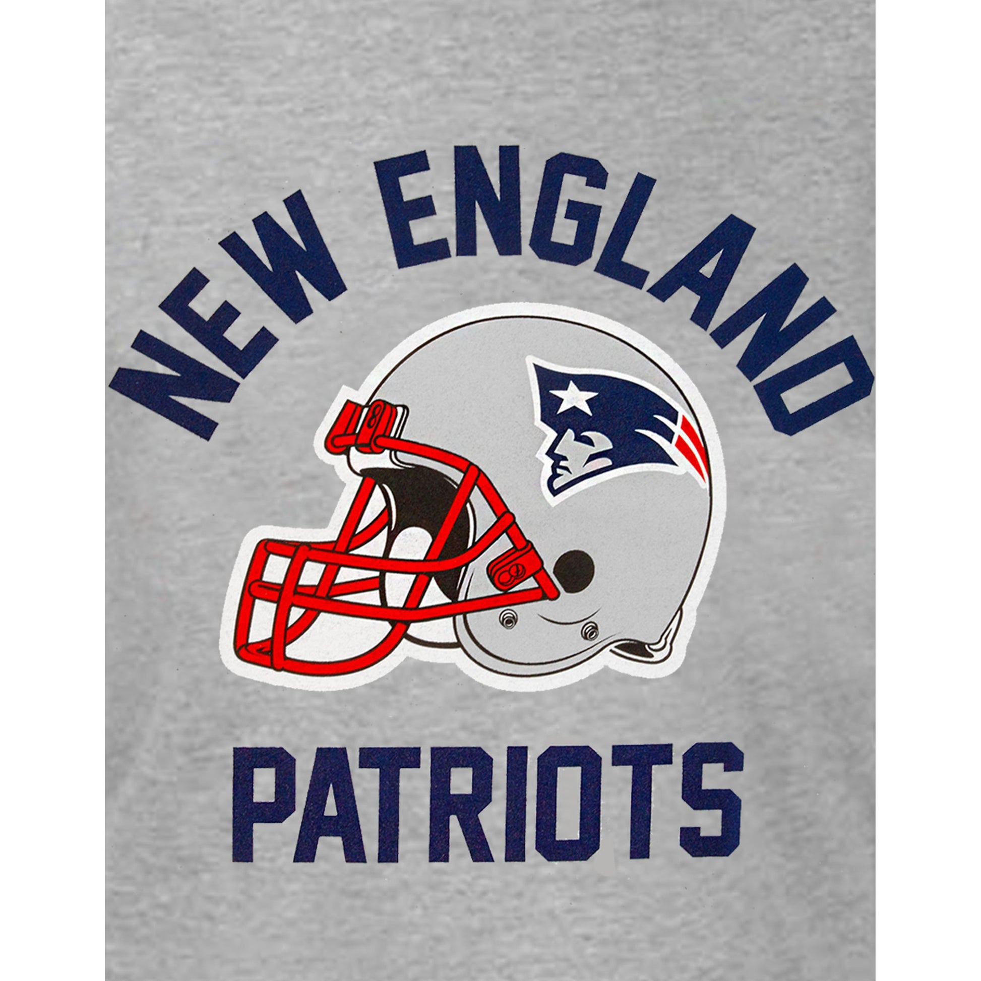 Heather Grey-Black-Navy - Close up - New England Patriots Mens Helmet Pyjama Set
