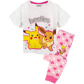 White-Pink-Silver - Front - Pokemon Girls Besties Long Pyjama Set