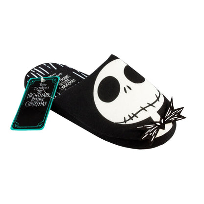 Black-White - Front - Nightmare Before Christmas Womens-Ladies Jack Skellington Slippers