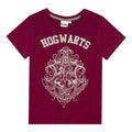 Maroon-Grey - Side - Harry Potter Girls Hogwarts Crest Pyjama Set
