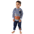 Navy-Grey-Brown - Back - The Gruffalo Boys Striped Pyjama Set