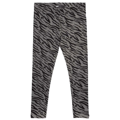 Grey-Black-Dark Grey - Side - Barbie Girls Leggings (Pack of 2)