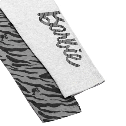 Grey-Black-Dark Grey - Close up - Barbie Girls Leggings (Pack of 2)