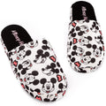White-Black-Pink - Back - Mickey Mouse Womens-Ladies All Over Logo Slippers