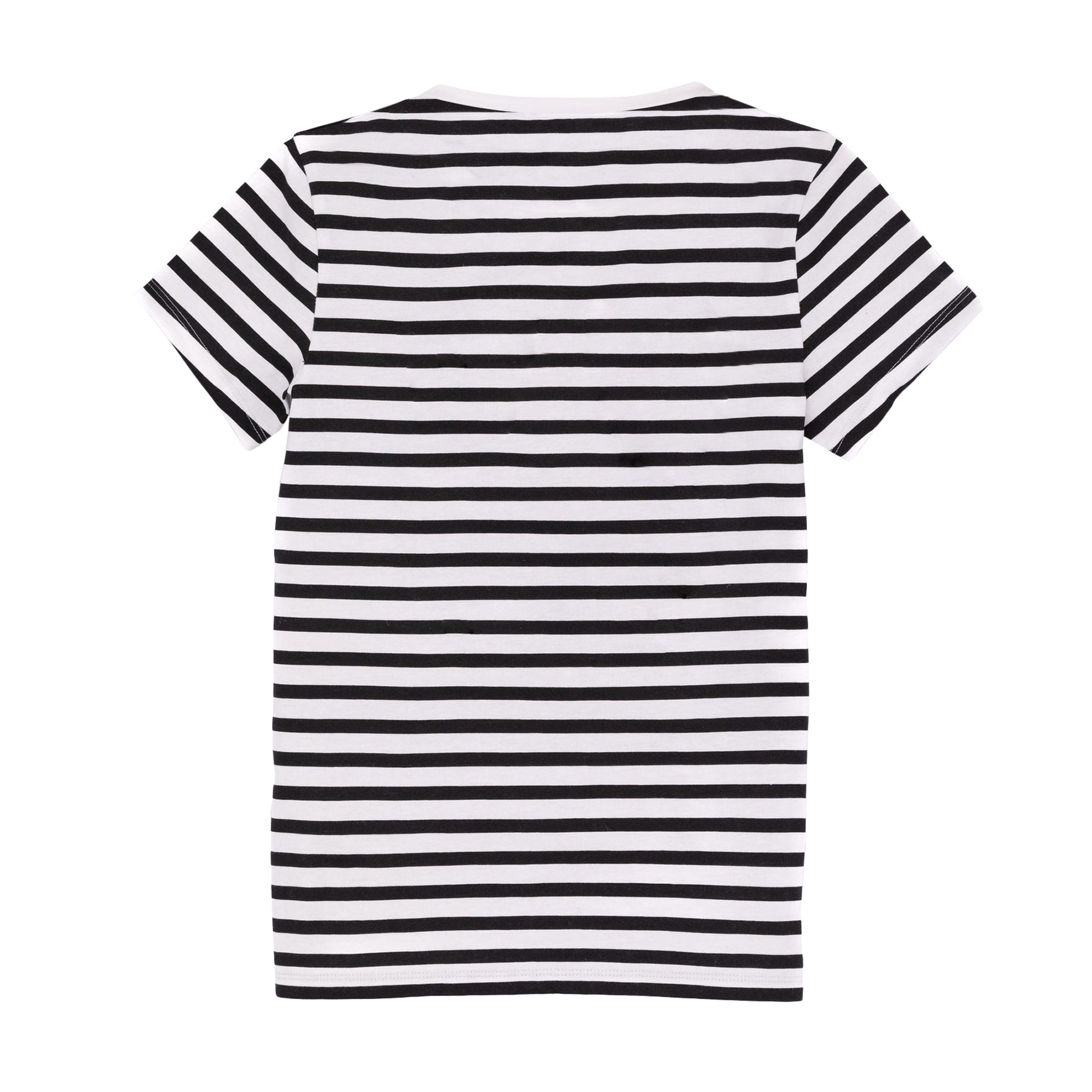 Black-White - Back - Pokemon Girls Striped T-Shirt