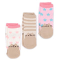 White-Pink-Brown - Back - Pusheen Girls Socks Set (Pack of 3)