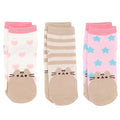 White-Pink-Brown - Front - Pusheen Girls Socks Set (Pack of 3)
