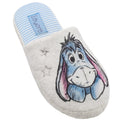 Blue-White-Grey - Front - Winnie the Pooh Womens-Ladies Eeyore Slippers