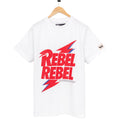 White-Red - Front - David Bowie Childrens-Kids Rebel Rebel Band T-Shirt