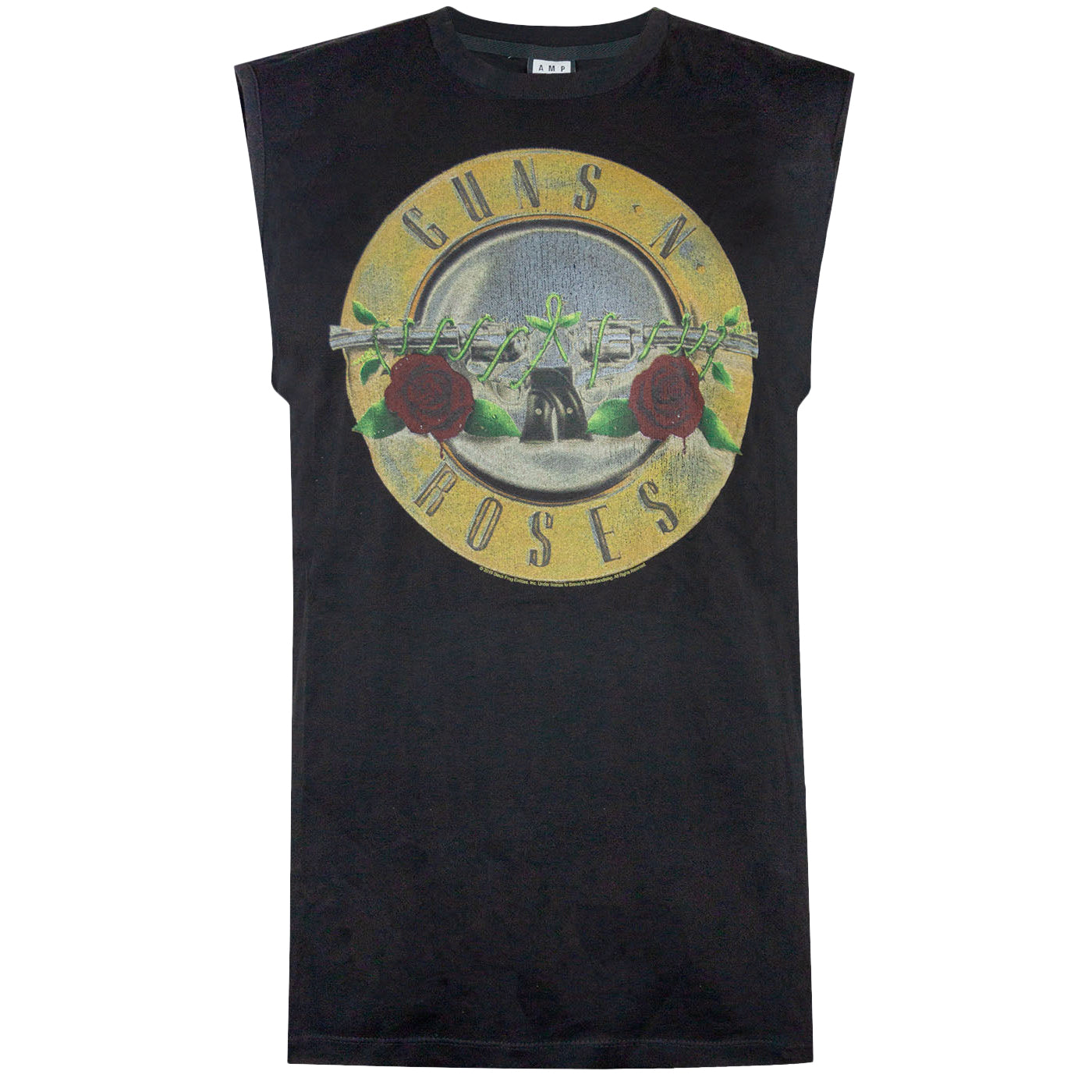 Black-Yellow - Front - Amplified Mens Guns N Roses Sleeveless T-Shirt
