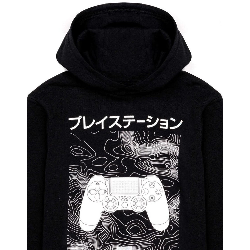 Black-White - Side - Playstation Boys Japanese Logo Hoodie