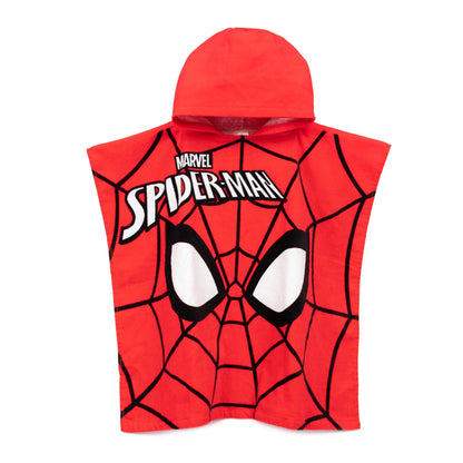 Red-Black-White - Front - Spider-Man Childrens-Kids Hooded Towel