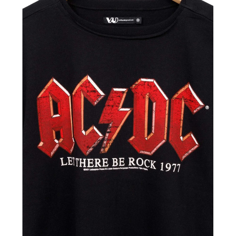 Black - Side - AC-DC Womens-Ladies Let There Be Rock T-Shirt