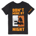 Black-Orange - Front - Minecraft Childrens-Kids Don´t Mine At Night Sequin Flip T-Shirt