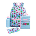 Blue-Pink - Front - Minecraft Pixel Backpack Set