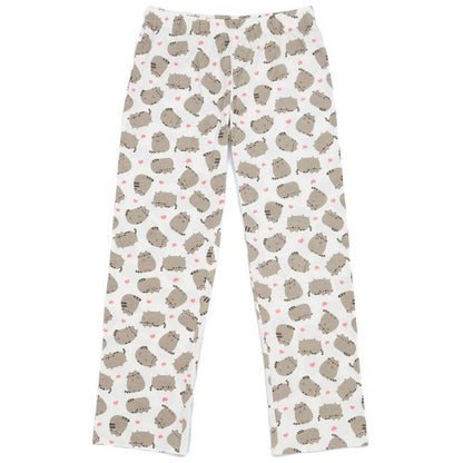 White-Grey - Lifestyle - Pusheen Womens-Ladies Nah Long Pyjama Set