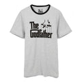 Grey-Black - Back - The Godfather Mens Logo Long Pyjama Set