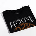 Black-Burnt Orange - Back - House Of The Dragon Mens Logo T-Shirt