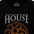Black-Burnt Orange - Pack Shot - House Of The Dragon Mens Logo T-Shirt