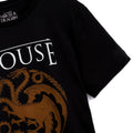 Black-Burnt Orange - Close up - House Of The Dragon Mens Logo T-Shirt