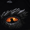 Black-Light Red-Orange - Back - House Of The Dragon Mens Eye T-Shirt