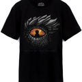 Black-Light Red-Orange - Front - House Of The Dragon Mens Eye T-Shirt